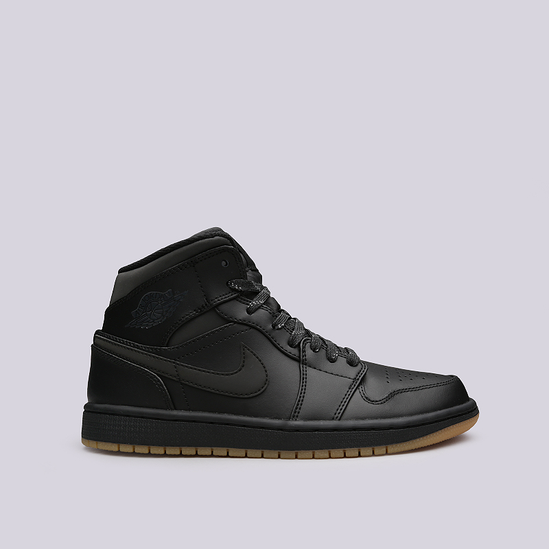 мужские черные кроссовки Jordan 1 Mid Winterized AA3992-002 - цена, описание, фото 1